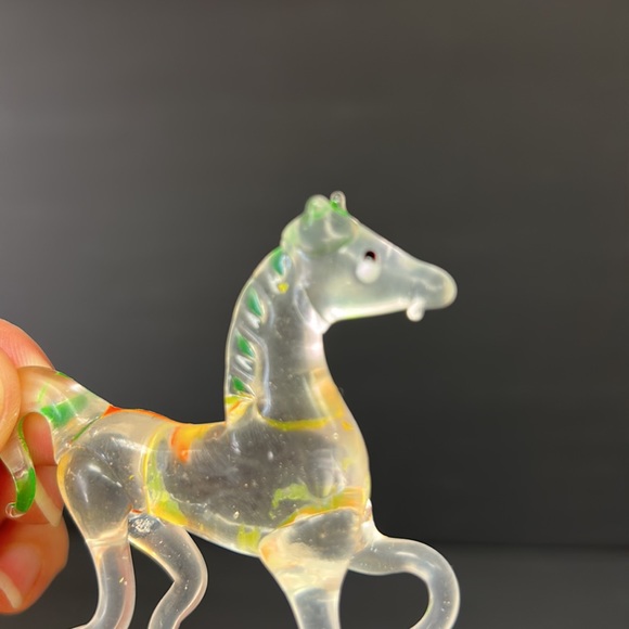 Vintage miniature handmade glass art prancing horse - Picture 5 of 7